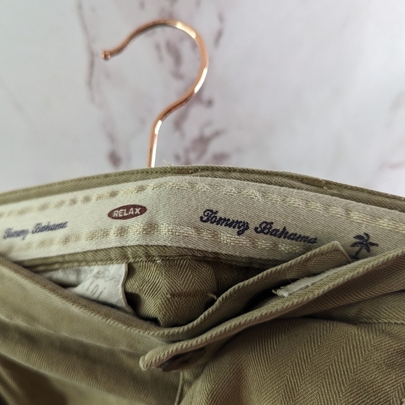 Tommy Bahama Shorts Mens 34 Brown Silk 8 9 Inch Beach Vacation Summer Pleated - Picture 10 of 12